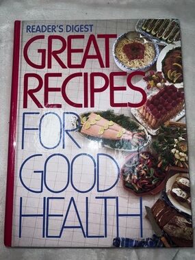 Reader's Digest Great Recipes for Good Health Cookbook - Red/Blue Cover